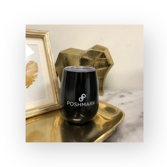 HTF: new Poshmark ߷ Coffee + Wine Stainless Steel Tumbler Glass Cup ߷ Black - Picture 15 of 16